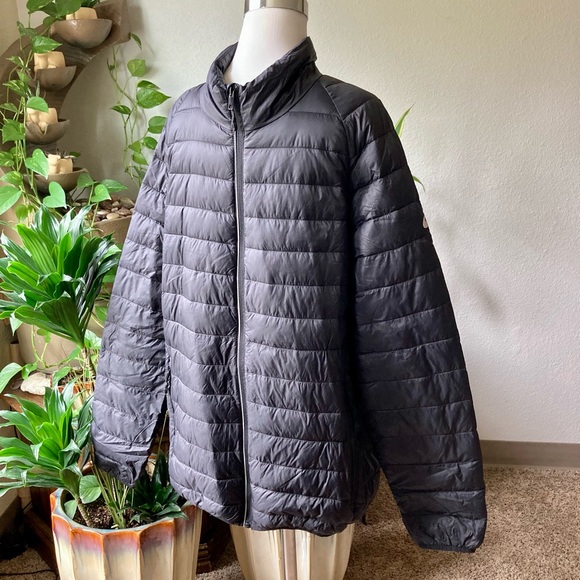 New Men’s Asics Black Nylon Duck Down Puffer Jacket size M - Picture 2 of 14